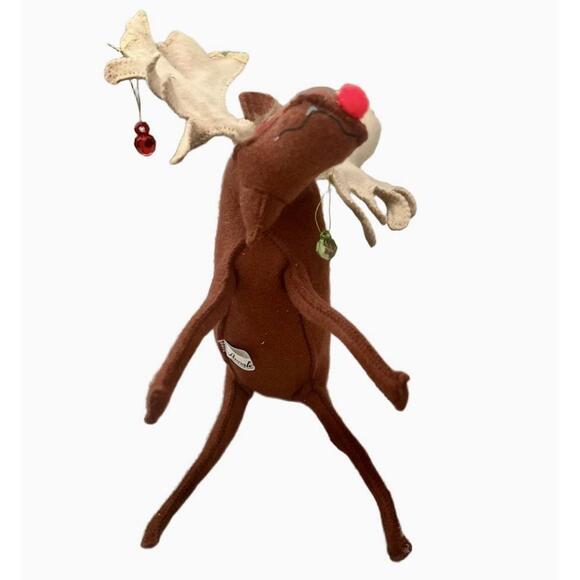 ANNALEE 2010 Masquerade Moose 9" Poseable Christmas Decor Exc. Condition - Picture 5 of 5